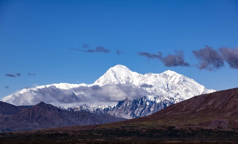 Mt. Denali in Alaska, also known as Mount McKinley, the highest mountain peak in North America. Buy fine art prints online.