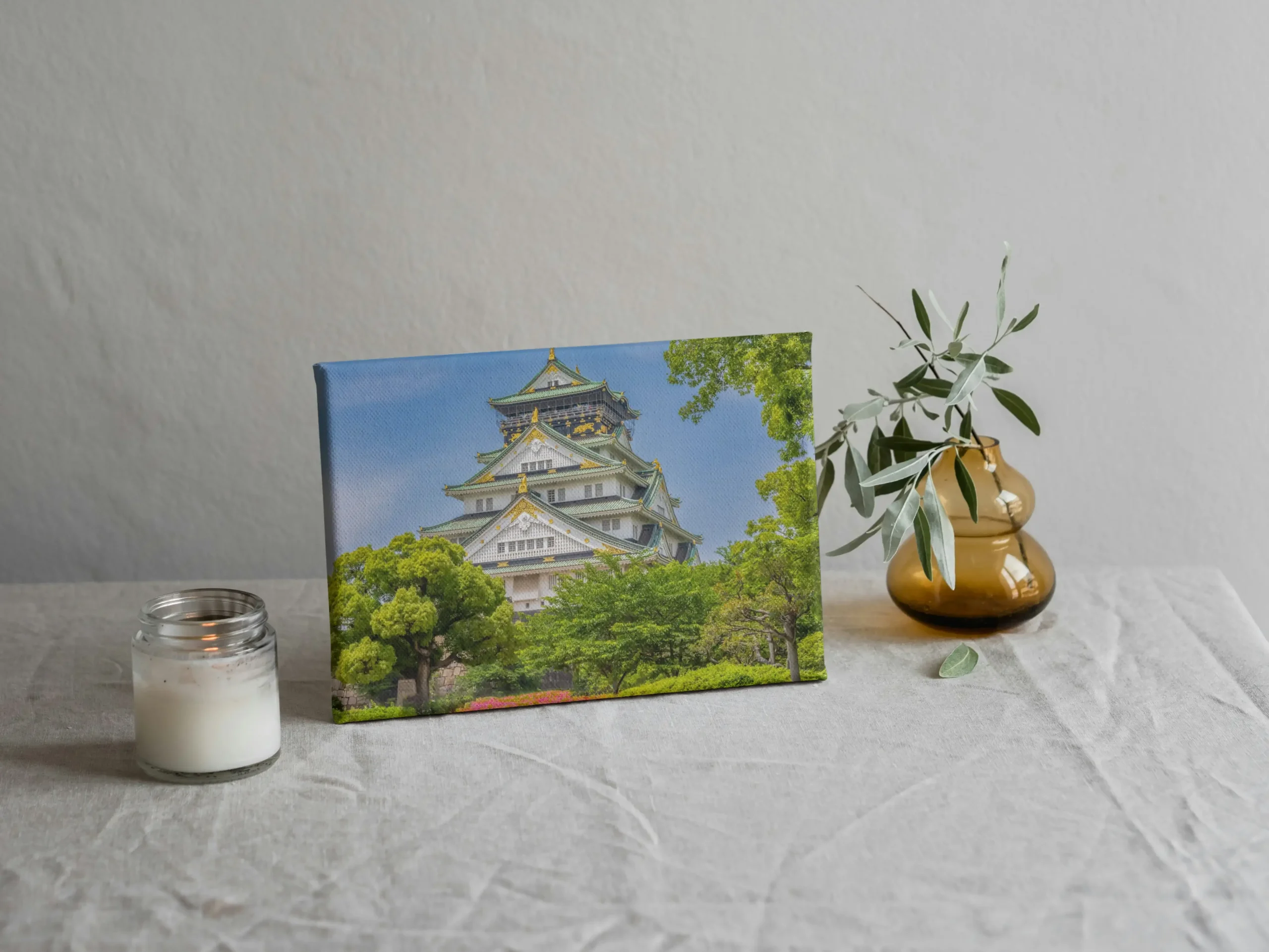 Osaka Castle canvas print example