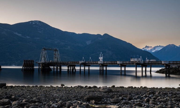Porteau Cove Dock, Howe Sound, British Columbia, Canada.